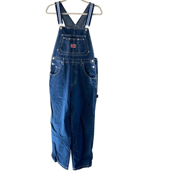 Revolt Denim - Revolt Vintage 90s Womens Overalls Size Large Blue Denim Pockets Pure Cotton